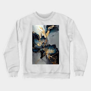 Metallic Lilies - Resin Art Crewneck Sweatshirt